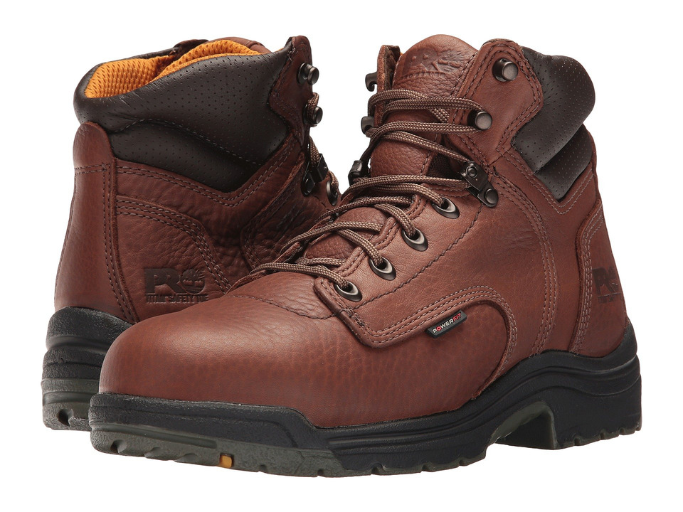 Timberland PRO - TITAN(r) 6 Alloy Safety Toe (Coffee Full-Grain Leather) Mens Work Lace-up Boots